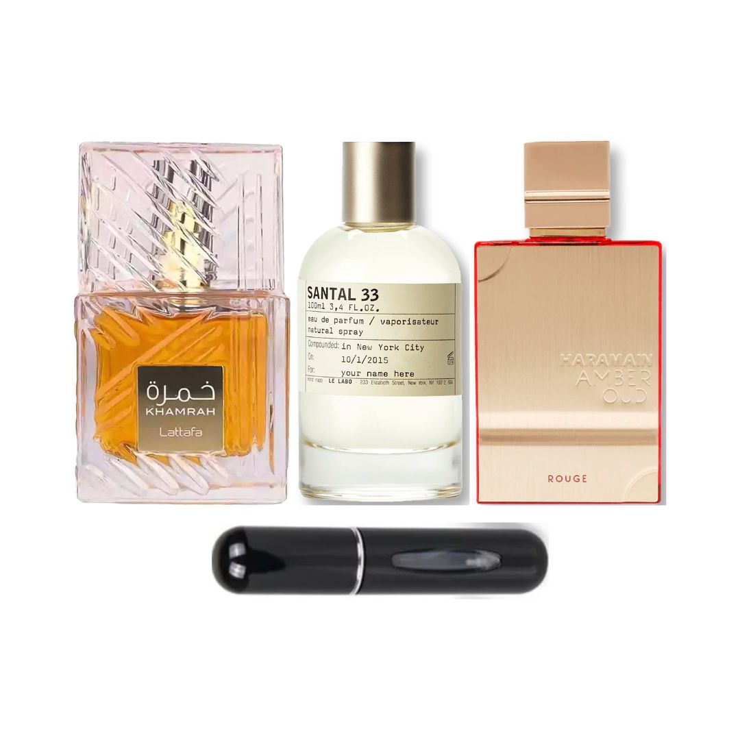 KHAMRAH+SANTAL33+HARAMAINROUGE+PERFUMERO